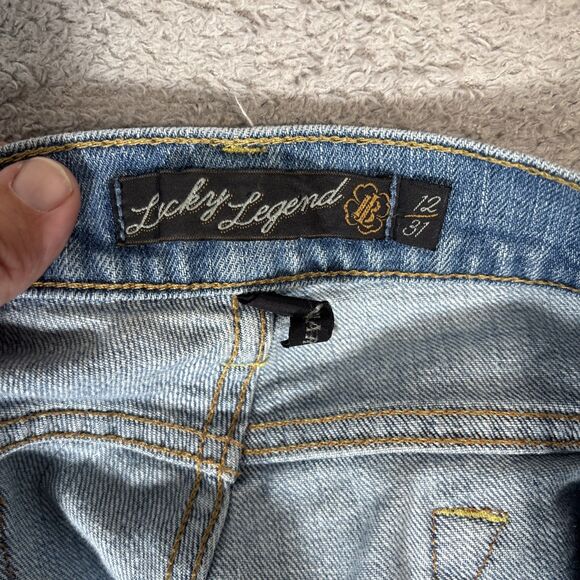 Lucky Brand Legend Jeans Women’s Size 12/31 Sister New Zoe Boot Selvedge Grunge - Picture 11 of 15